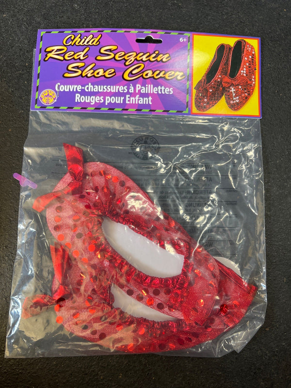 RED SEQUIN SHOE COVER