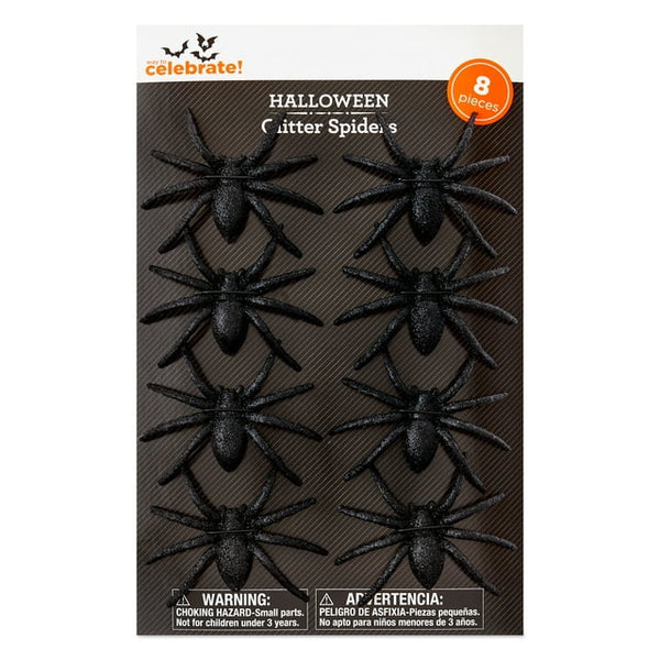 BLACK GLITTER SPIDERS