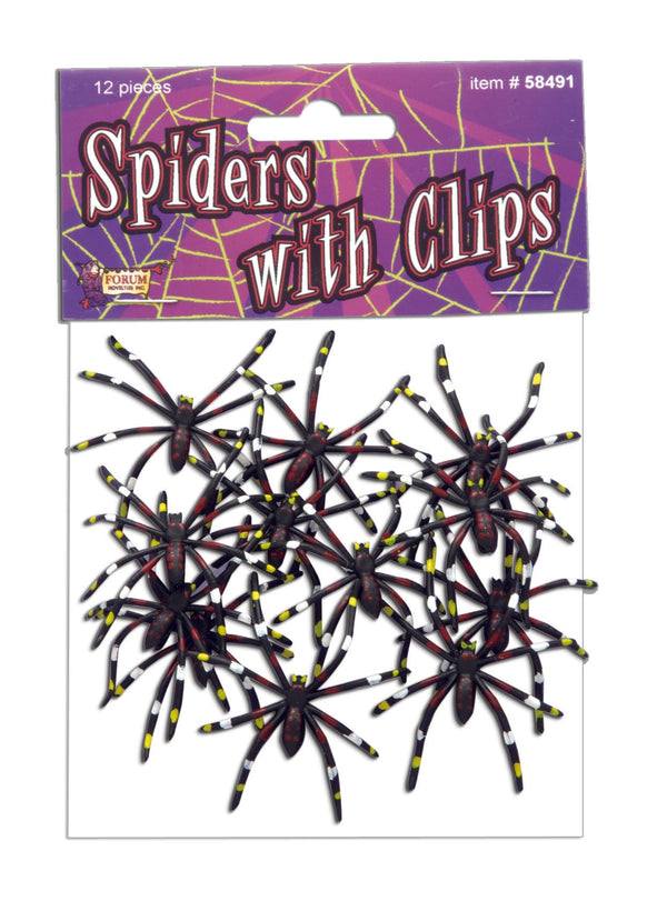 BAG OF PAINTED SPIDER CLIPS