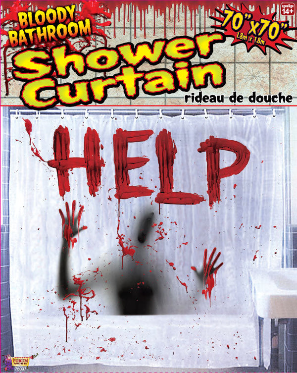 BLOODY SHOWER CURTAIN