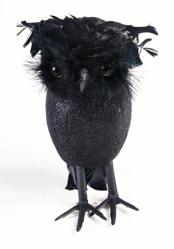BLACK GLITTER OWL